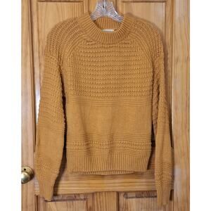 Universal Thread Sweater Women's XS Yellow Ochre Minimalist Neutral Classic